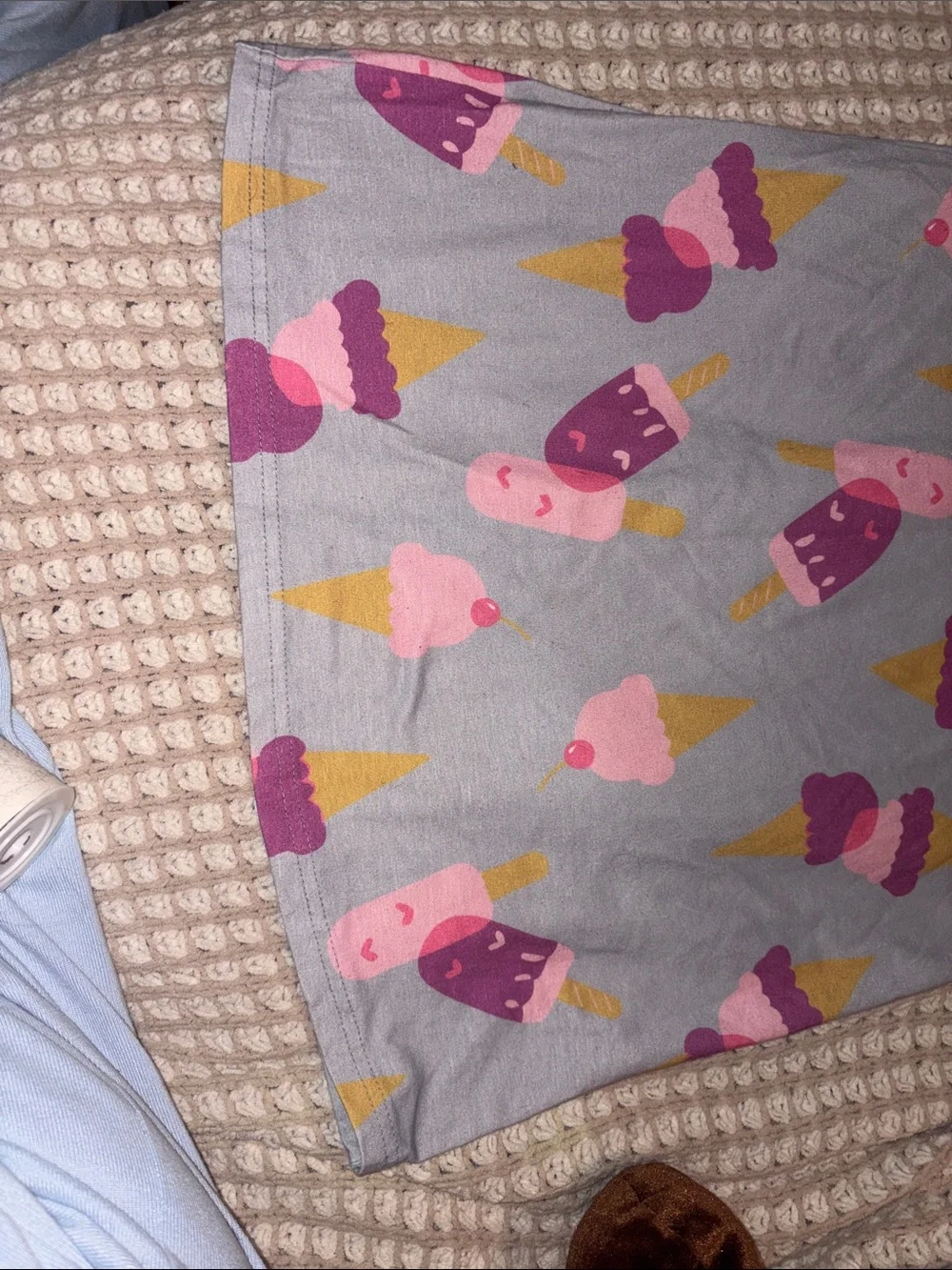 Kids Gray Ice Cream Print Sleeveless Pajama sz 11